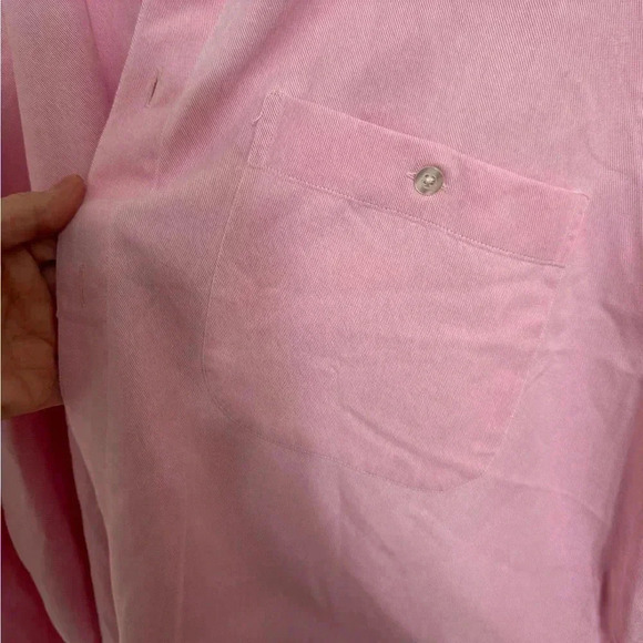 GORGEOUS Paul Stuart mens XLL pink button up casual cotton shirt EUC - Picture 14 of 15